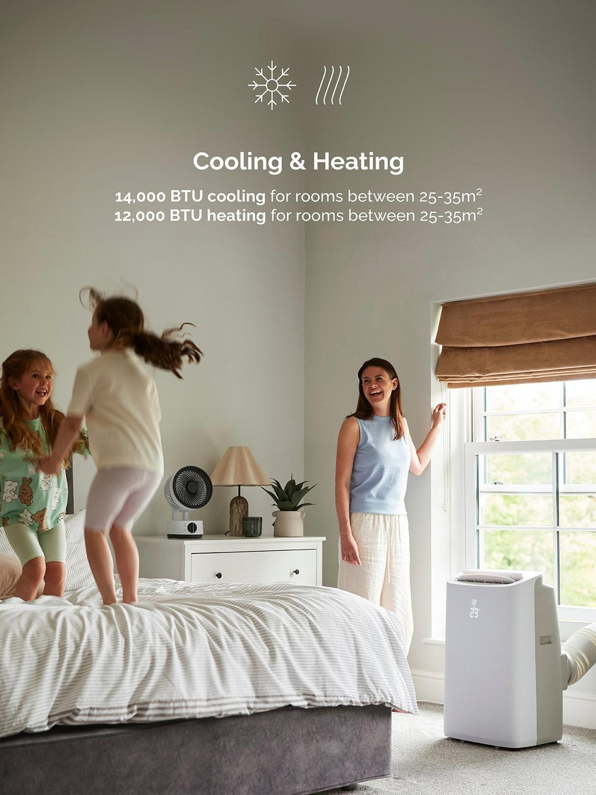 MeacoCool Pro 14000BTU Smart Portable Air Conditioner and Heater - White