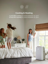 MeacoCool Pro 14000BTU Smart Portable Air Conditioner and Heater - White