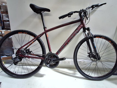 Carrera Crossfire 2 Mens 700c 24 Speed Hybrid Bike - Red - Medium 19''