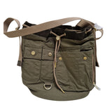 Barbour Mia Plain Drawstring Tote Roomy Design Women's Bag - Dusky Green