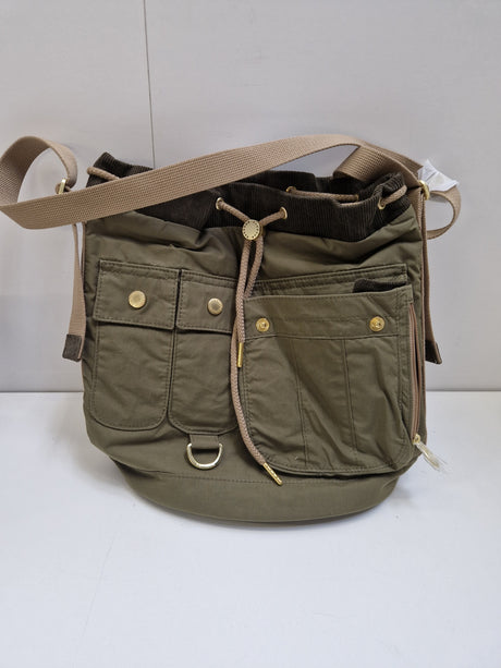 Barbour Mia Plain Drawstring Tote Roomy Design Women's Bag - Dusky Green