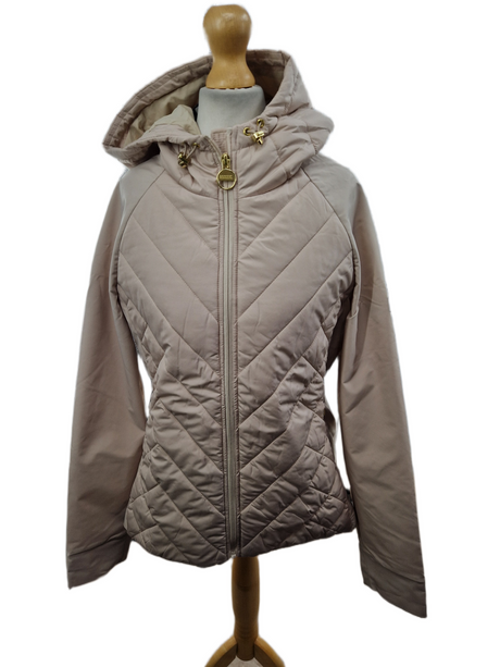 Barbour International Women's  Dakota Quilted Hooded Sweatshirt - Beige - 14