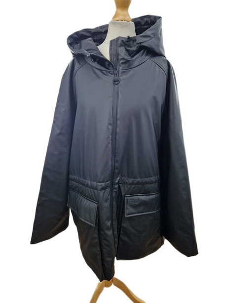 Barbour International Jourdaine Hooded Showerproof Jacket - Black - UK 18