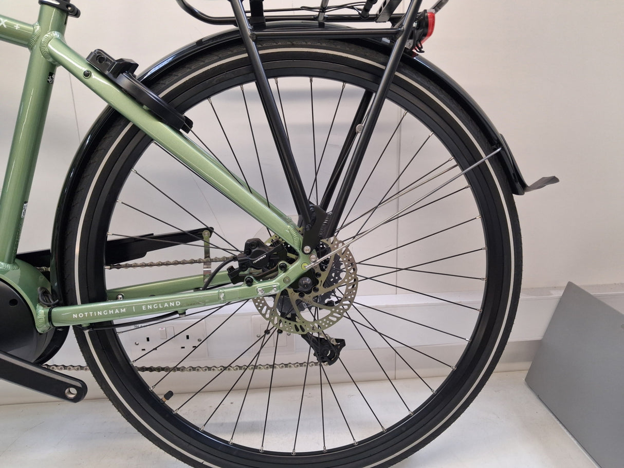 Raleigh Felix+ Crossbar Disc Brakes Hybrid E--Bike - Green - Medium 19''