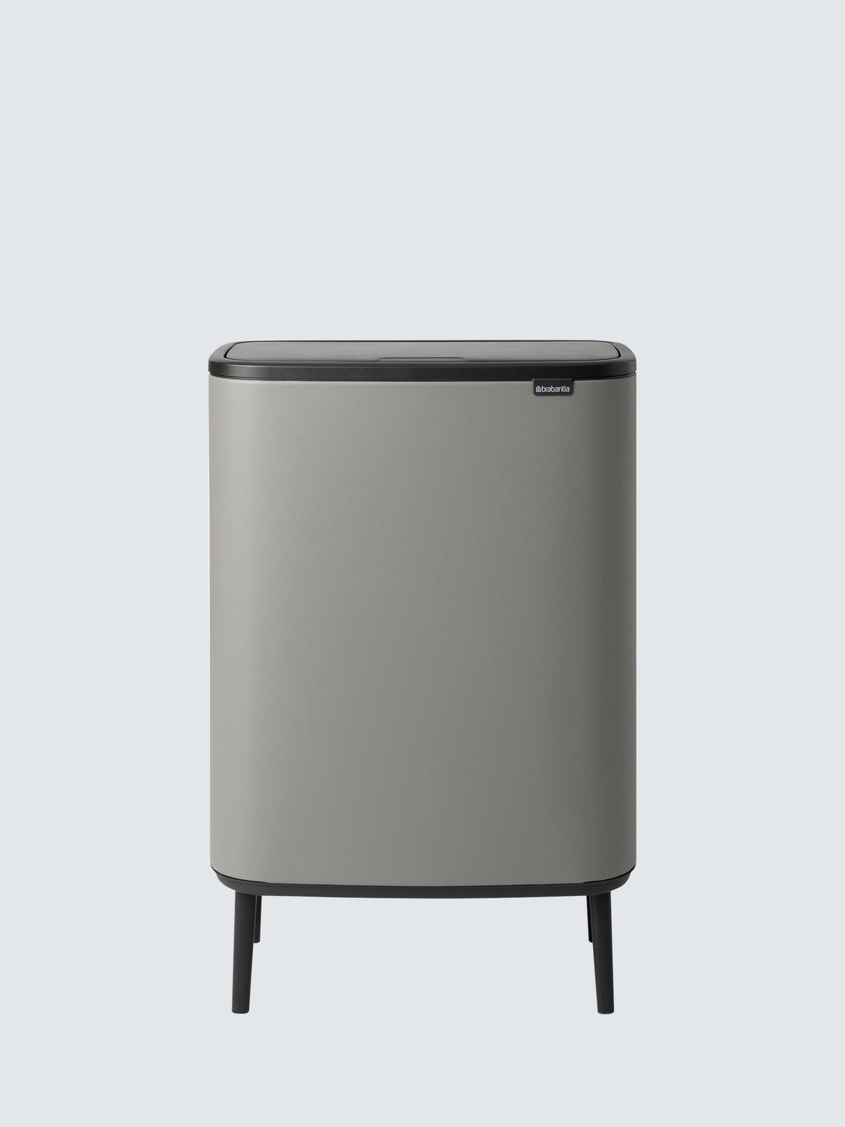 Brabantia Bo Hi 2x 30L Recycling Touch Bin Stainless - Mineral Concrete Grey