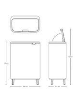 Brabantia Bo Hi 2x 30L Recycling Touch Bin Stainless - Mineral Concrete Grey