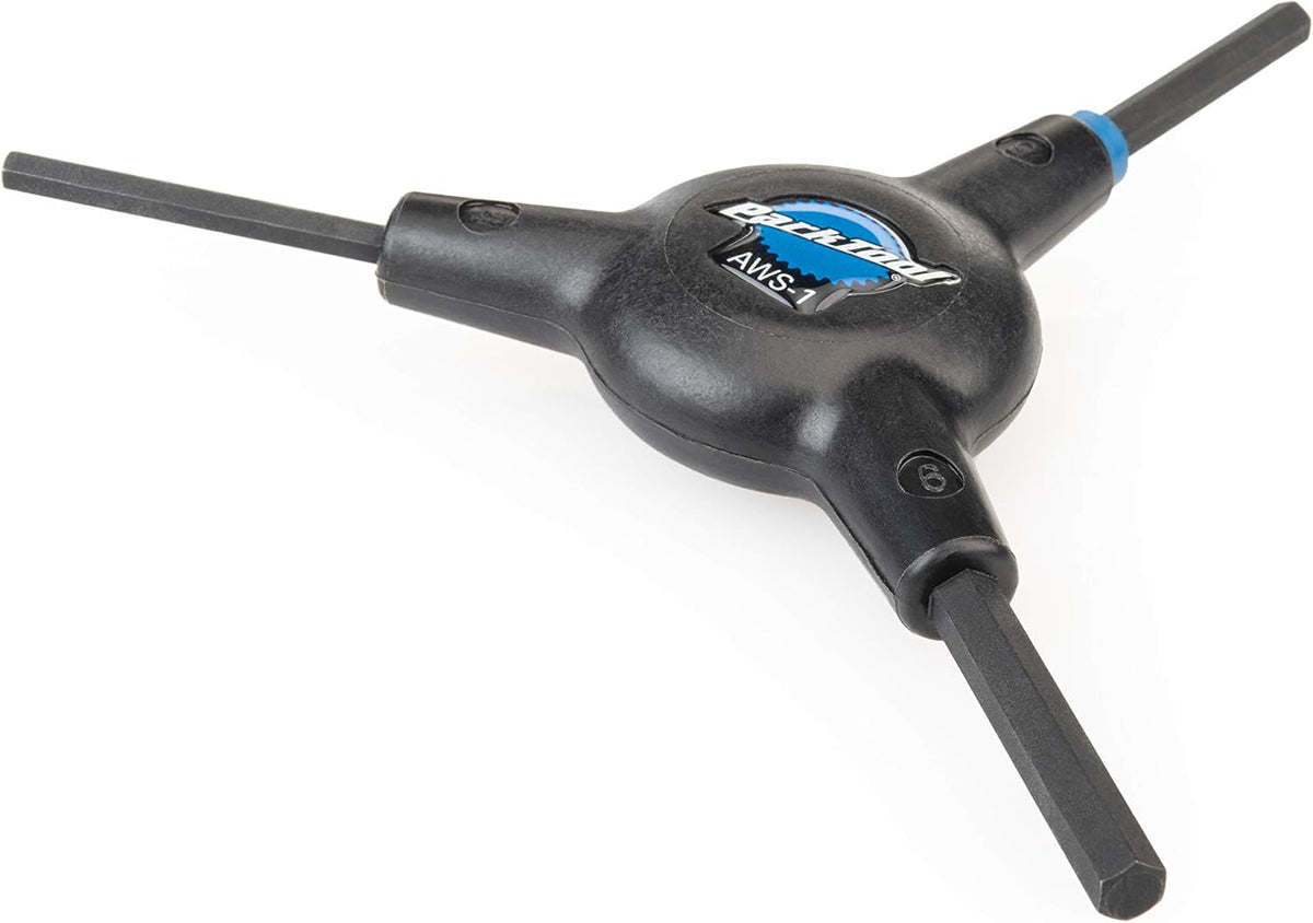 Park Tool AWS-1 Ball End 3-Way Hex Wrench Bicycle Tool - 4mm/5mm/6mm - Black