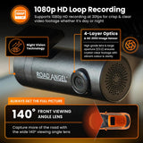 Road Angel Aura HD1 1080p Full HD 140 Degrees Wi-Fi Compact Dash Cam Black