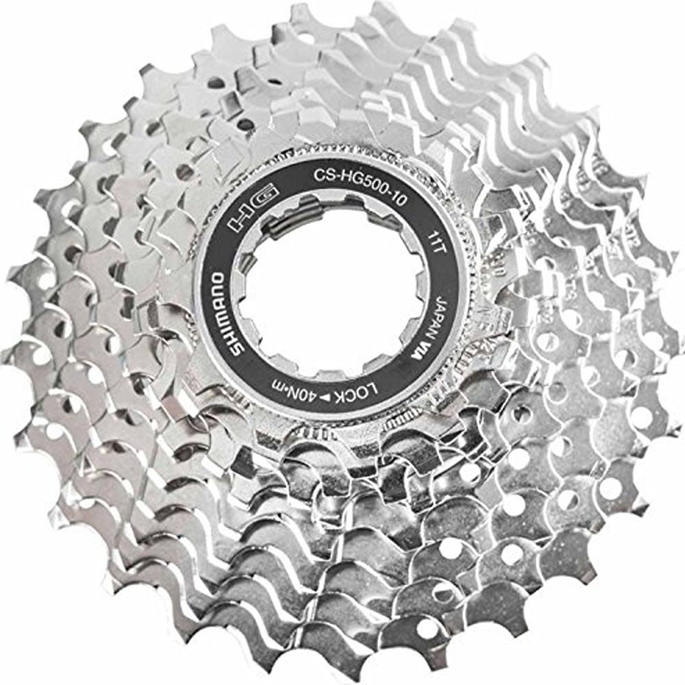 Shimano HG500 High Quality 10 Speed 11-25T Nickel-Plated Cassette  - Silver