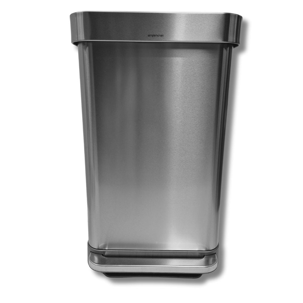 simplehuman Liner Pocket Kitchen Pedal Bin 55L - Brushed Stainless Steel