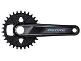 Shimano Deore FC-M6120-1 12-Speed 30T 170mm 55mm Chainline Crankset - Black