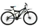 Boss Stealth Mens Full Suspension 21 Speed Mountain Bike - Black - Medium
