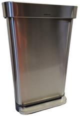 Simplehuman CW2080 Rectangular Pocket Liner Pedal Bin 45L - Stainless Steel