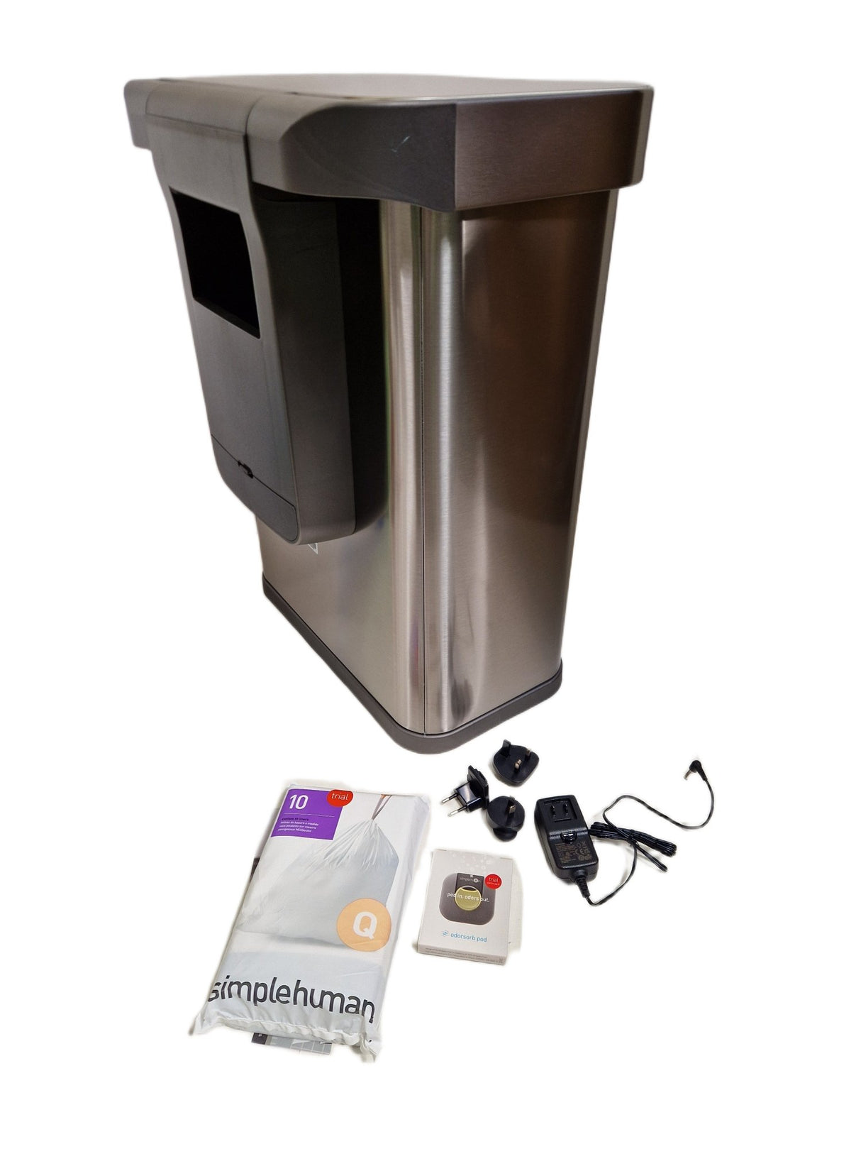 Simplehuman Voice & Motion Sensor Kitchen Recycling Bin 58L Stainless Steel