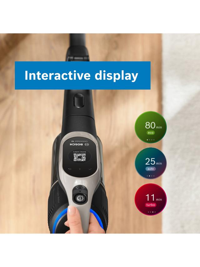 Bosch Unlimited 10 Cordless Vacuum Cleaner MicroClean Technology - Griege