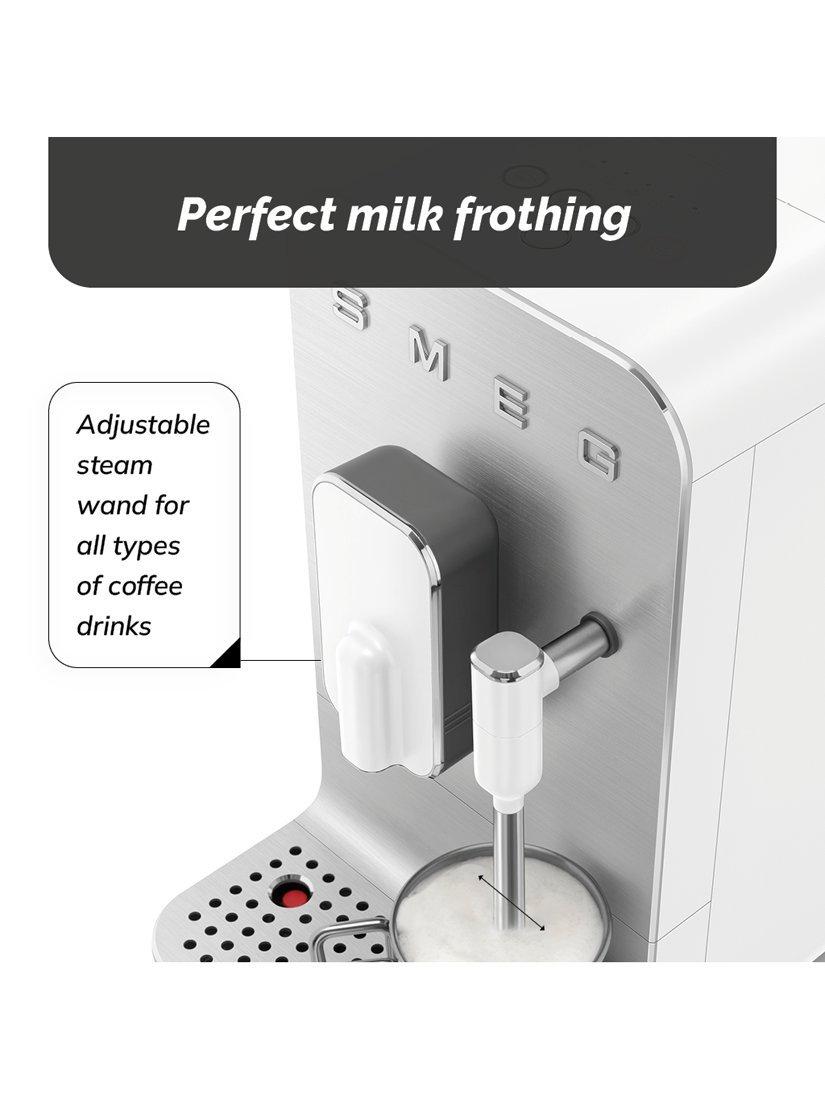 Smeg BCC12 Bean to Cup 19-Bar 1350W Automatic 1.4L Coffee Machine - White