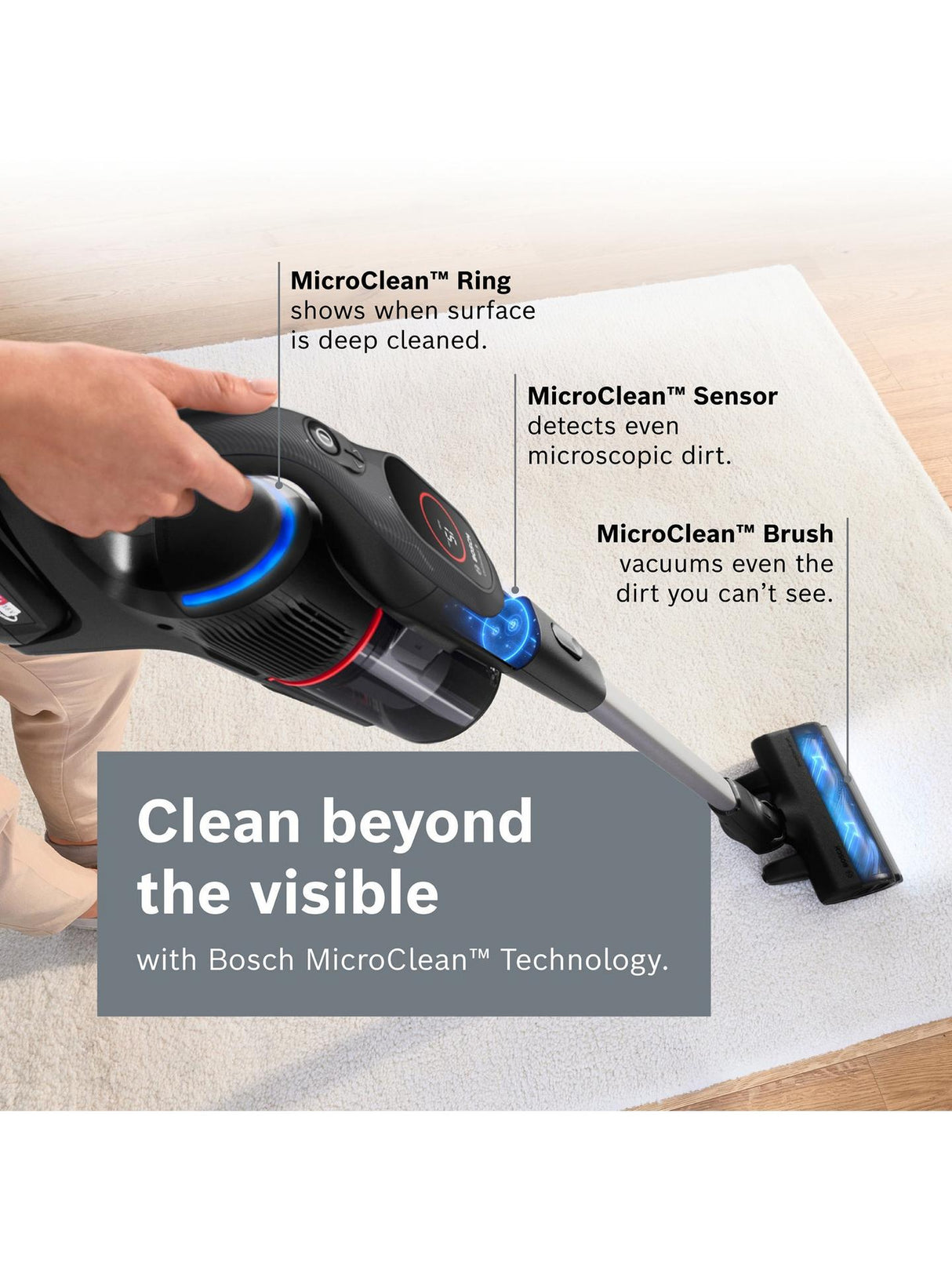 Bosch Unlimited 9 Dual Battery Cordless MicroClean Vacuum Cleaner BCS932BGB
