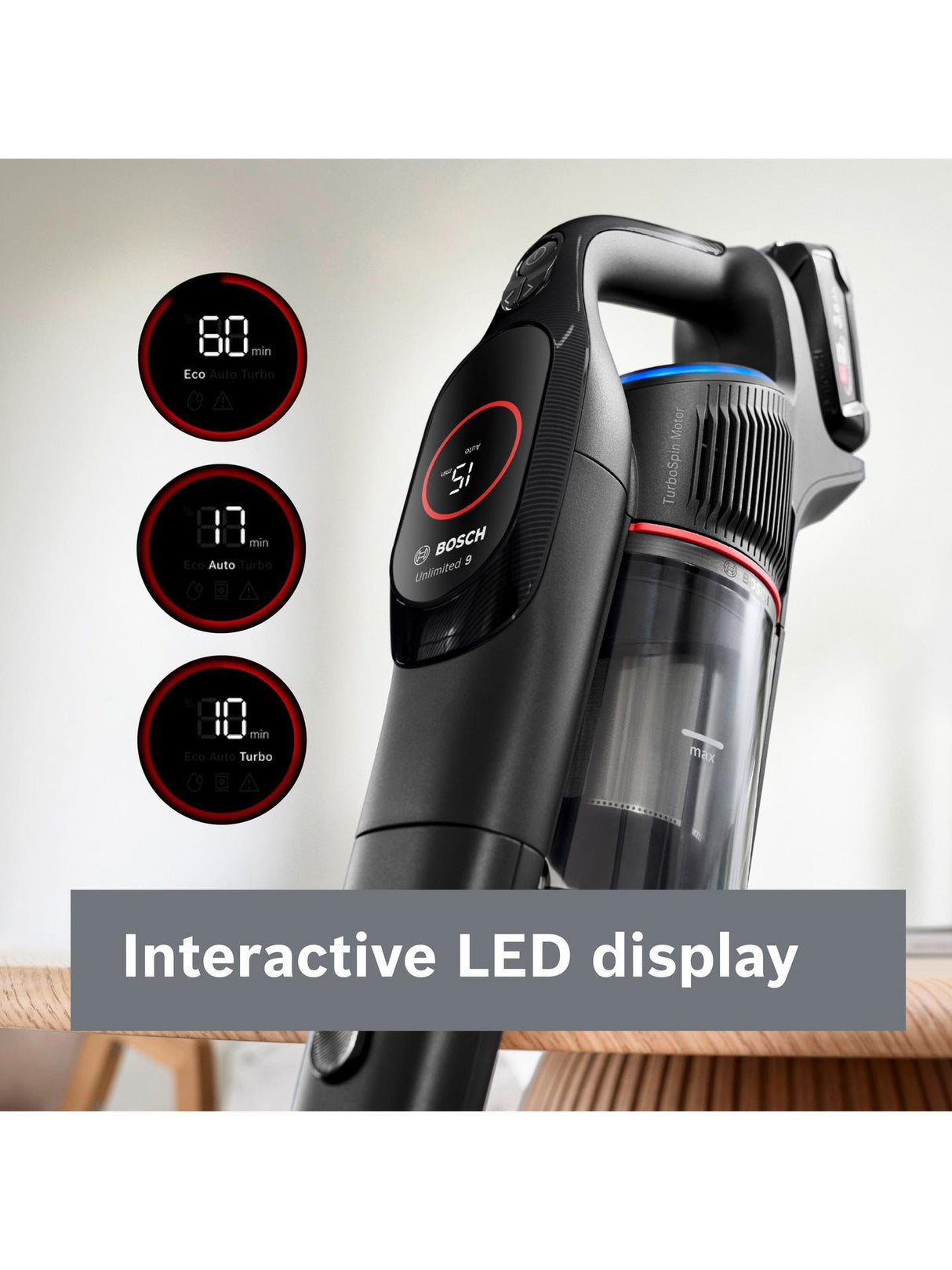 Bosch Unlimited 9 Dual Battery Cordless MicroClean Vacuum Cleaner BCS932BGB