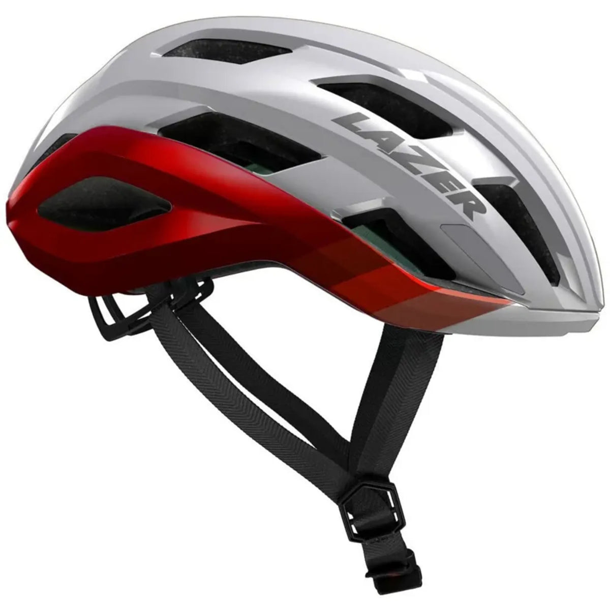 Lazer Strada KinetiCore Venturi Road Bike Helmet Small 52-56cm - Silver/Red