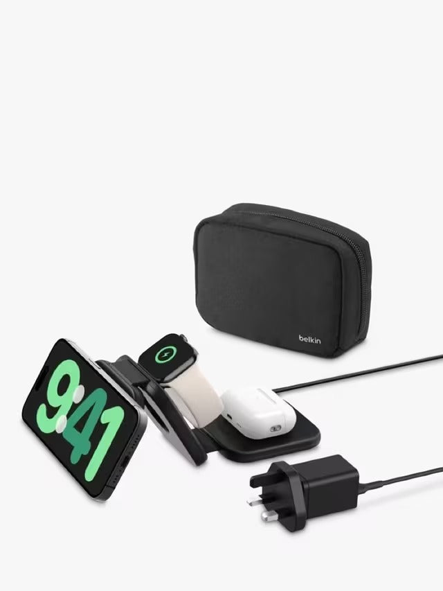 Belkin BoostCharge Pro 3-in-1 Foldable Charging Travel Pad with Qi2 15W
