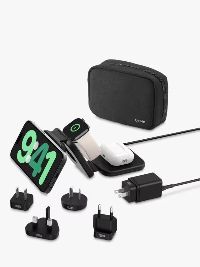 Belkin BoostCharge Pro 3-in-1 Foldable Charging Travel Pad with Qi2 15W