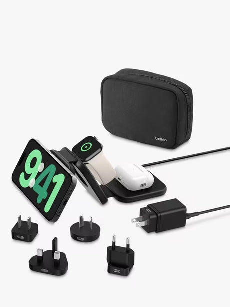 Belkin BoostCharge Pro 3-in-1 Foldable Charging Travel Pad with Qi2 15W