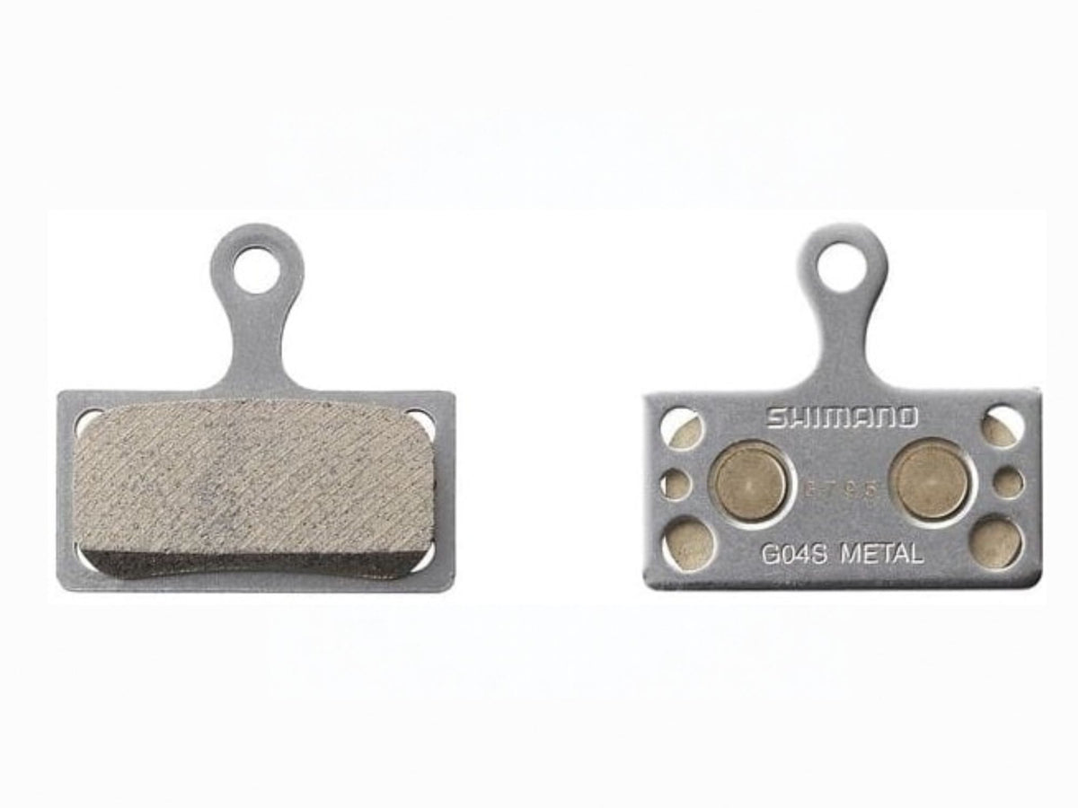Shimano G04S-MX Metallic Sintered Steel Back Disc Brake Pads - Pair - Silver