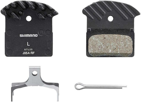 Shimano J05A-RF Resin Disc Brake Pads with Alloy Cooling Fins 2 Piston Black