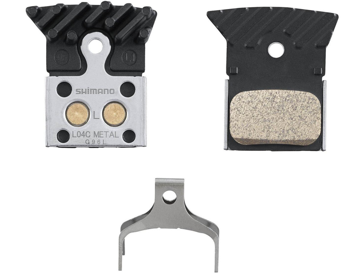 Shimano BP-L04C-MF L04C Disc Brake Pads and Spring - Metal Sintered - Black