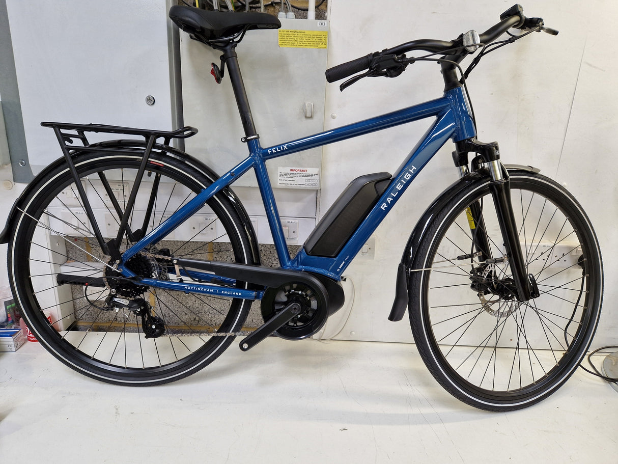 Raleigh Felix Crossbar Disc Brake 27.5" Unisex Hybrid Bike - Blue - Medium