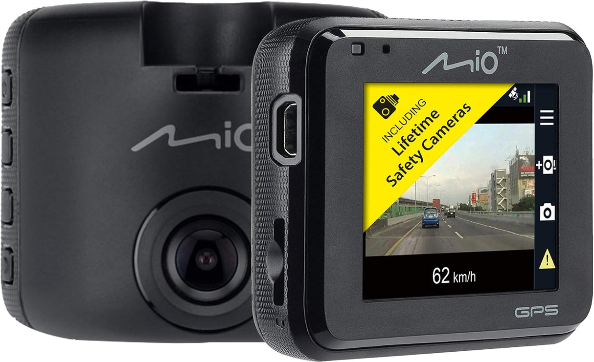 Mio MiVue C333P Full HD 1080p GPS 130° Dash Cam with Safety Alerts - Black