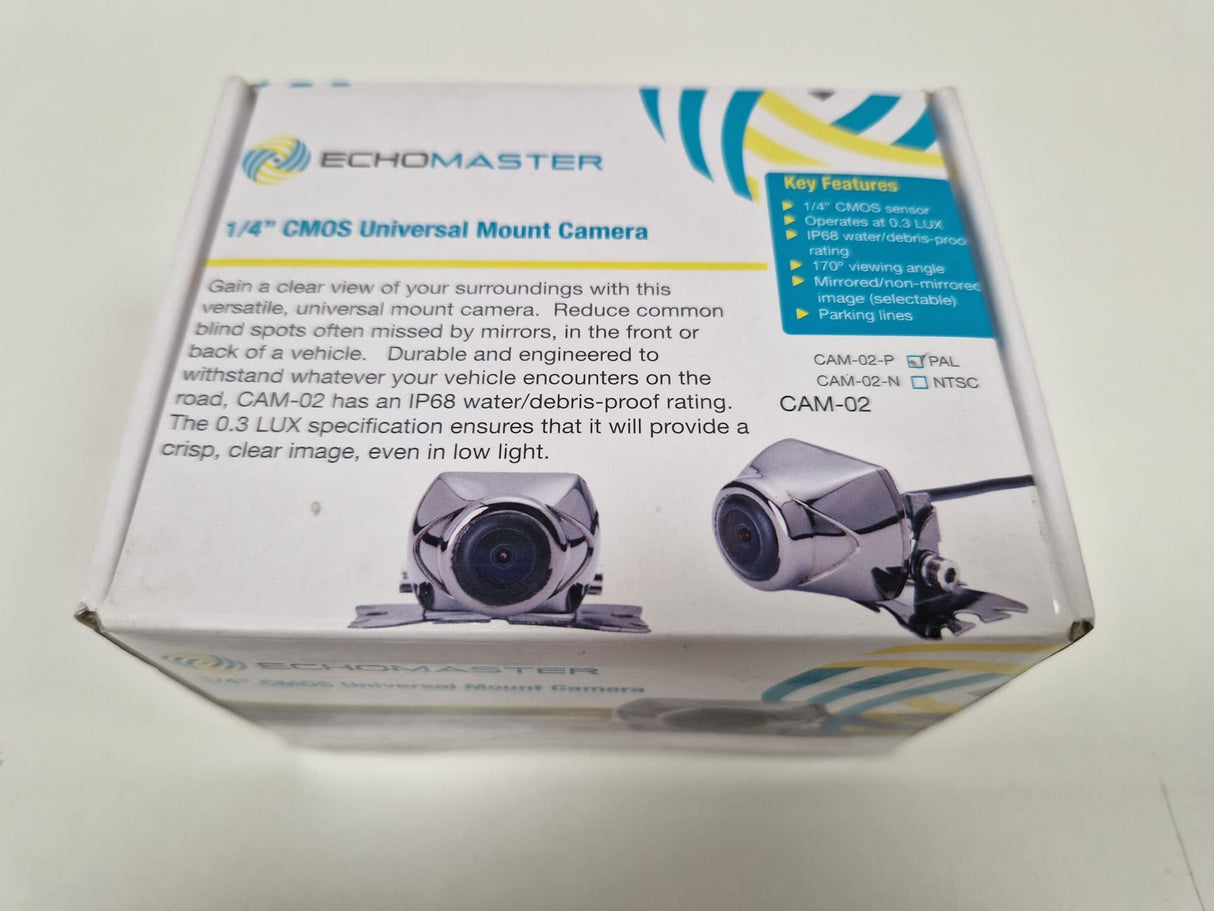 Echomaster CAM-02-P 1/4" CMOS Universal Front or Rear Parking Camera - Black