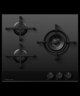 Fisher & Paykel Series 9 Minimal CG603DNGGB4 60cm Gas Hob - Black Glass