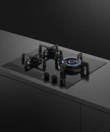 Fisher & Paykel Series 9 Minimal CG603DNGGB4 60cm Gas Hob - Black Glass