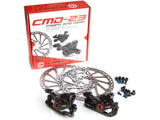 Clarks CMD-23 MTB Hybrid Front & Rear Disc Brake Set 160mm Rotors - Black