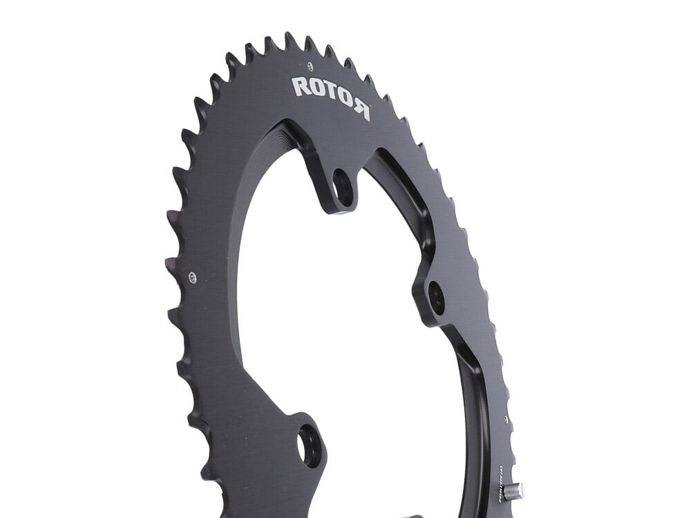 ROTOR Round Ring BCD110x4 55T Outer Shimano 11/12 Speed Chainring - Black