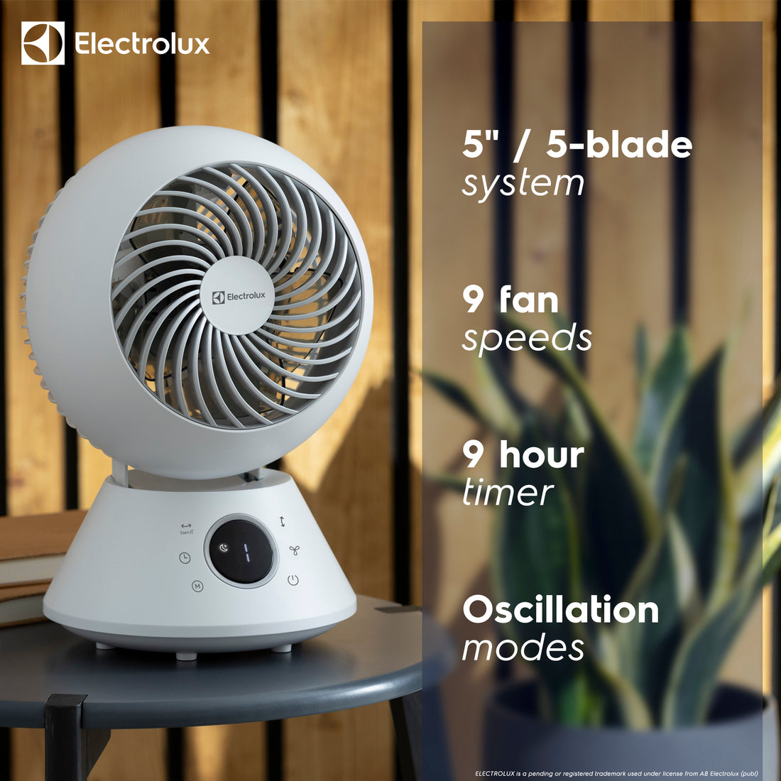 Electrolux Flowair COL1724TE 9-Speed Adjustable Air Circulator Fan - White