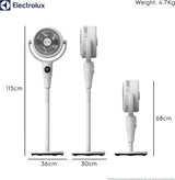 Electrolux FlowAir COL1725 24W 9-Speed 3D Oscillating Pedestal Fan - White