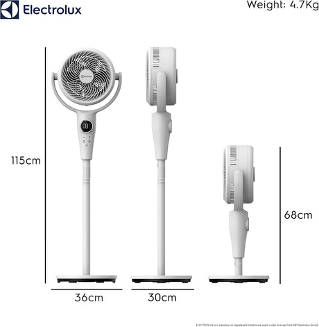 Electrolux FlowAir COL1725 24W 9-Speed 3D Oscillating Pedestal Fan - White