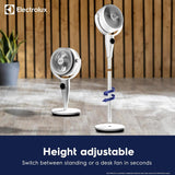 Electrolux FlowAir COL1725 24W 9-Speed 3D Oscillating Pedestal Fan - White