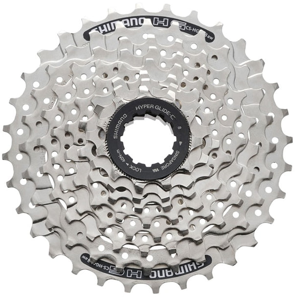 Shimano Acera CS-HG41-8 Hyperglide 8-Speed 11-30T Cycling Cassette - Silver