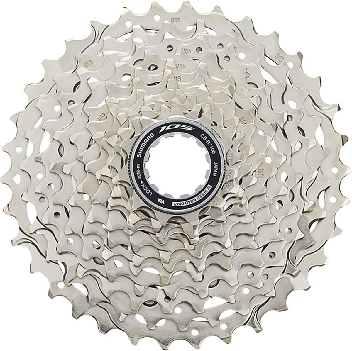 Shimano 105 CS-R7101 12-Speed 11-34T Road Bike Cassette Sprocket - Silver