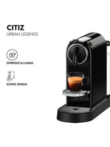 Nespresso CitiZ EN167.B 1L Coffee Capsule Pod Machine by De'Longhi - Black