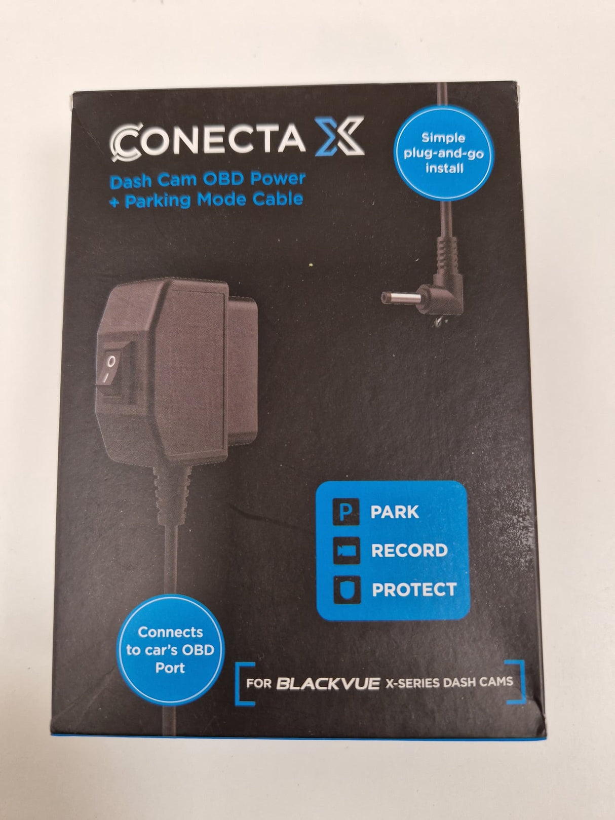 BlackVue Conecta X OBD Power Parking Mode Cable X Series For Dash Cams Black