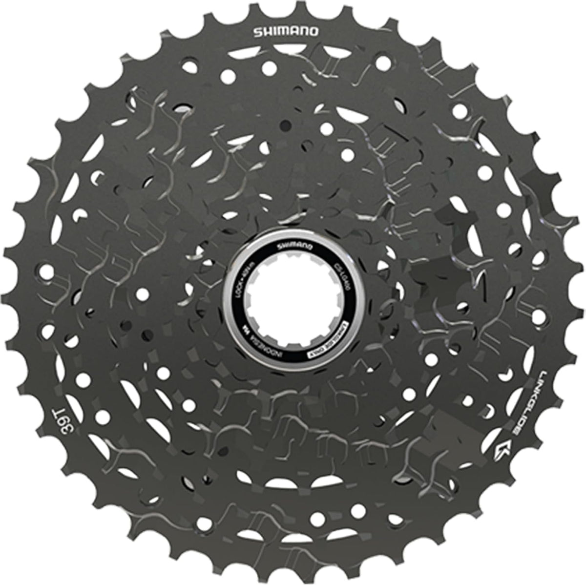 Shimano CS-LG400 Steel LINKGLIDE 10-Speed Bicycle Cassette - 11-39T - Black