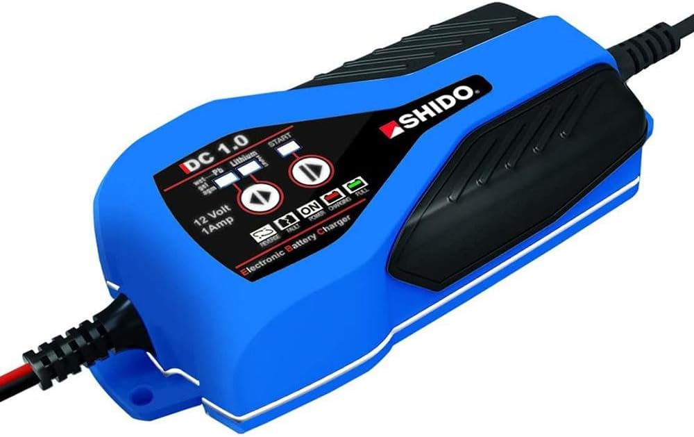 Shido DC 1.0 12V 1A Lithium Lead Acid Dual Battery Car Charger with IP65