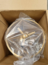 John Lewis Cadogan Textured Glass Semi Flush Ceiling Light - Antique Brass