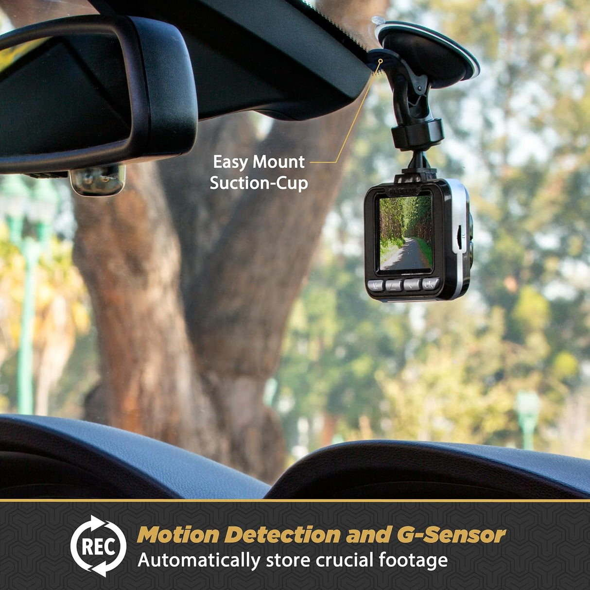 Scosche DDVRS0916G-SP 1080p Full HD Dash Cam 2.2in Screen 16GB Card - Black