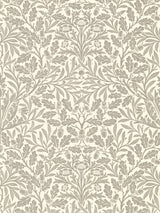 Morris & Co. Pure Acorn Wallpaper DMPU216042 L10.05m x W52cm - Ecru / Pewter