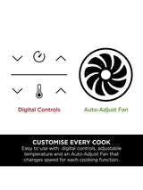 Ninja DZ400UK 9.5L Double Drawer 6-in-1 Cooking Functions Air Fryer - Grey